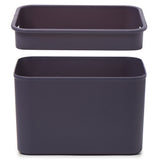 EZOWARE Small Storage Basket with Tray Lid & Handles, Set of 6 Plastic Box Tote Organiser Container for Nursery, Bathroom, Kitchen Pantry, Cupboard, School and More (24.5x16.7x 7 cm, Grey)