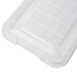 EZOWare 16.9 Quart Plastic Storage Container Bin with Lid, Set of 6 Clear Stackable Tote Organizer Lidded Box with Handles - 15.3x10.2x 8.7 inch