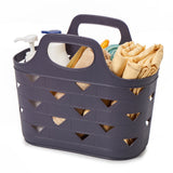 EZOWare Plastic Tote Storage Baskets, Set of 3 Portable Bathroom Caddy Organiser Bin with Handles, Flexible Organizer Container for Home, Grocery, Travel, Beach, Crafts, Nursery