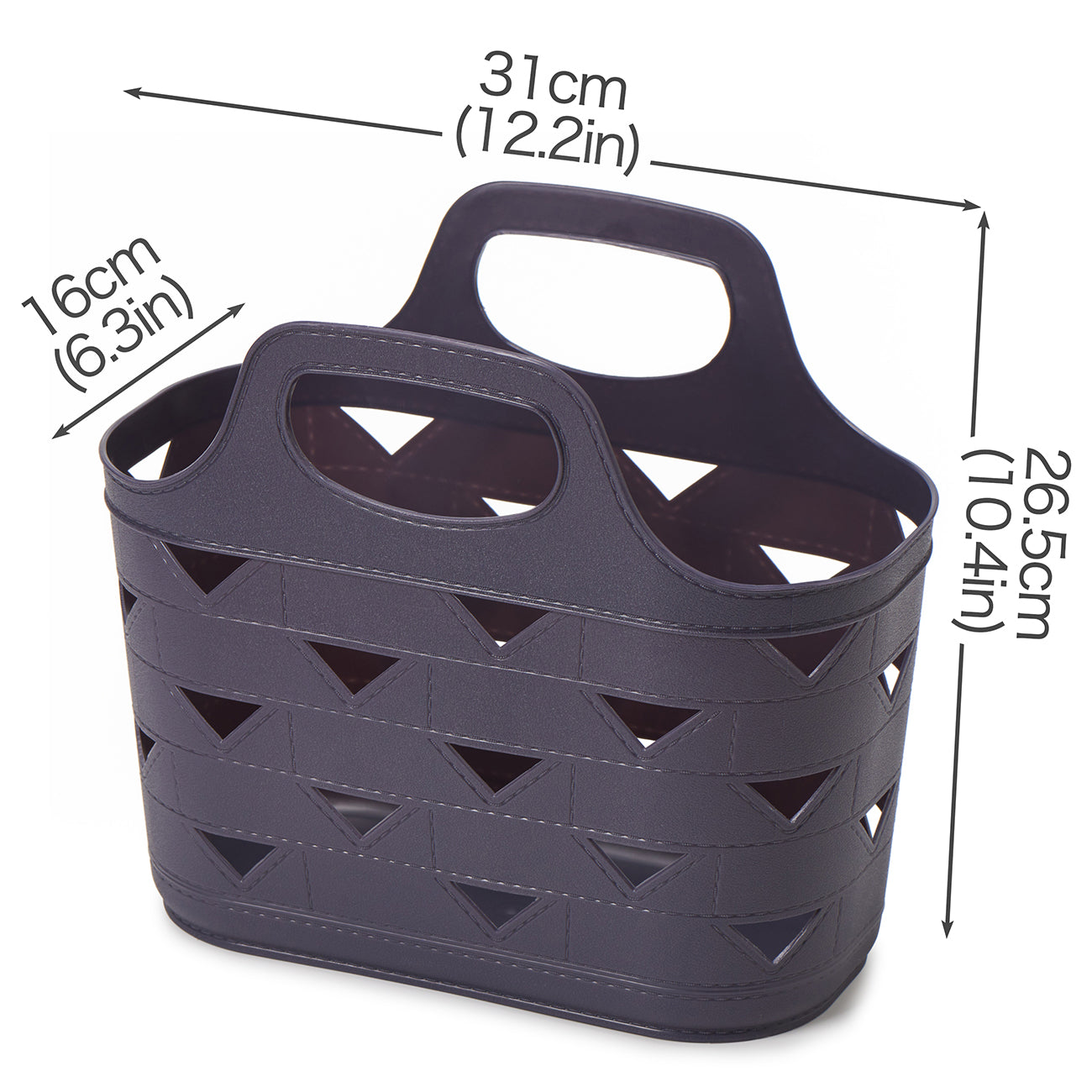 EZOWare Plastic Tote Storage Baskets, Set of 6 Portable Bathroom Caddy