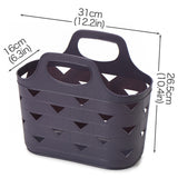 EZOWare Plastic Tote Storage Baskets, Set of 6 Portable Bathroom Caddy Organiser Bin with Handles, Flexible Organizer Container for Home, Grocery, Travel, Beach, Crafts, Nursery