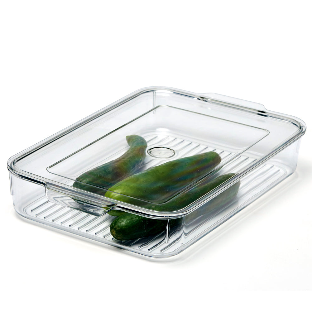 Set Of 6 Kitchen Food Storage Containers Plastic Clear Freezer Dishwasher  Box