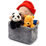 Plush Fabric Storage Bins 3 Pack / Fuzzy Gray