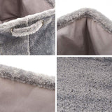Plush Fabric Storage Bins 3 Pack / Fuzzy Gray